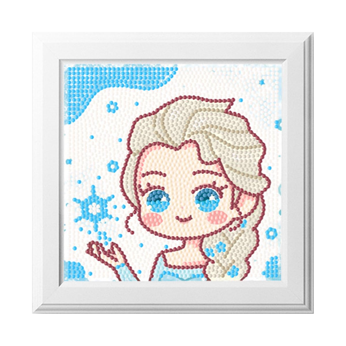 PATPAT DIY Diamond Painting Wall Decor Frozen Princess Elsa Diamond Art Painting Kit with Color Diamond Packs, Diamond Pick Up Pen, Glue Clay, Diamond Tray, 7.2''*7.2'', With Frame PATPAT DIY Diamond Painting Wall Decor Frozen Princess Elsa Diamond Art Painting Kit with Color Diamond Packs, Diamond Pick Up Pen, Glue Clay, Diamond Tray, 7.2''*7.2'', With Frame